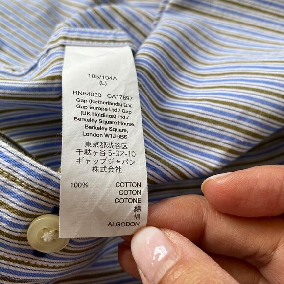 Gap Premium Slim Fit Long Sleeve Button Up Dress Shirt Collared Size Large - Picture 5 of 9